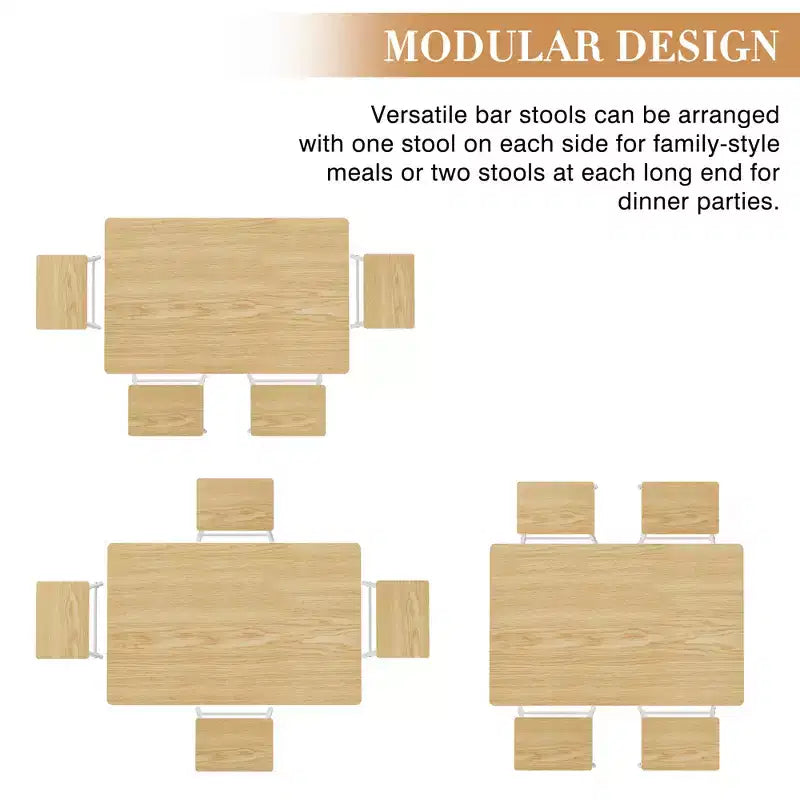 Kitchen Furniture MDF Board and Rectangular Metal Frame, Space-Saving, Black/Brown/Oak