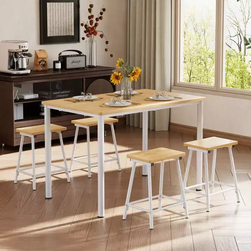 Kitchen Furniture MDF Board and Rectangular Metal Frame, Space-Saving, Black/Brown/Oak