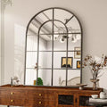 BEAUTYPEAK Black Frame Window Pane Wall Mirror Bathroom Mirror 24 x36