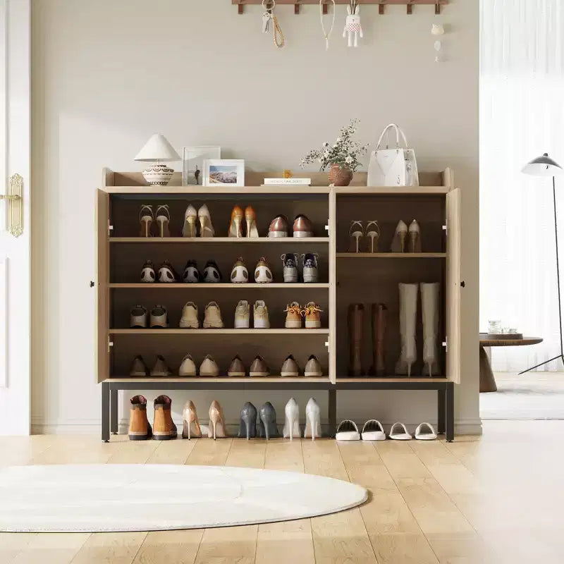 Shoe Cabinet Freestanding Shoe Storage Organizer with Adjustable Shelves, 7-Tier Shoe Storage Cabinet for Entryway, Living Room