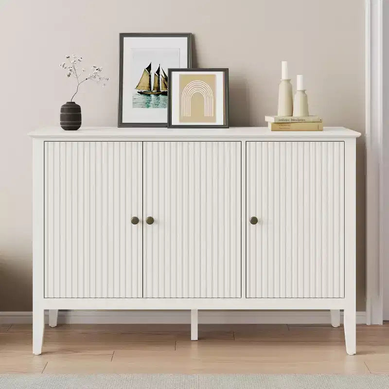 White three-door sideboard