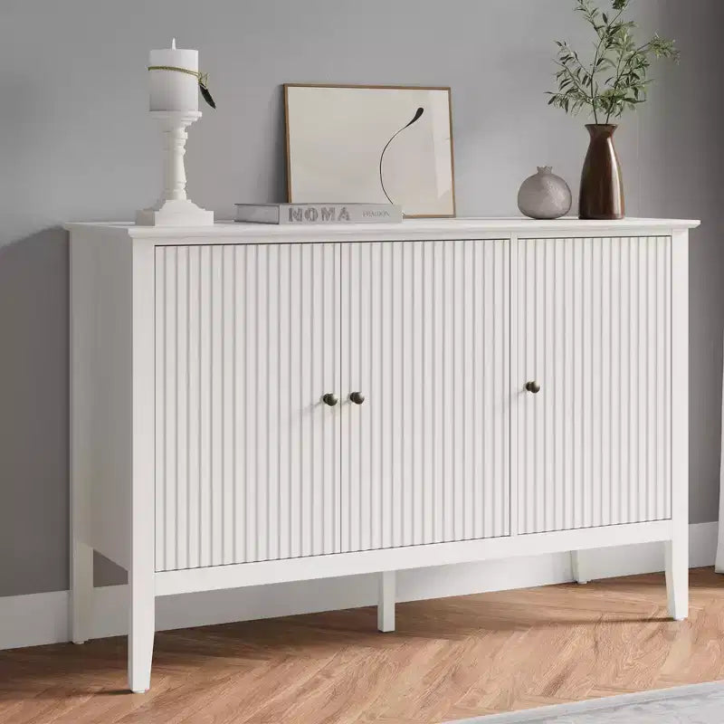 White three-door sideboard