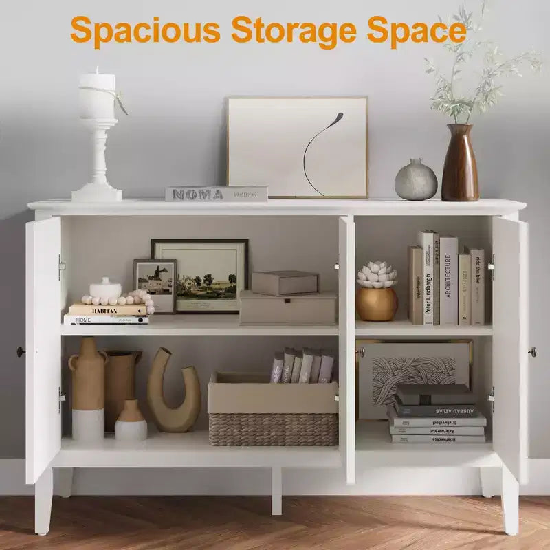White three-door sideboard