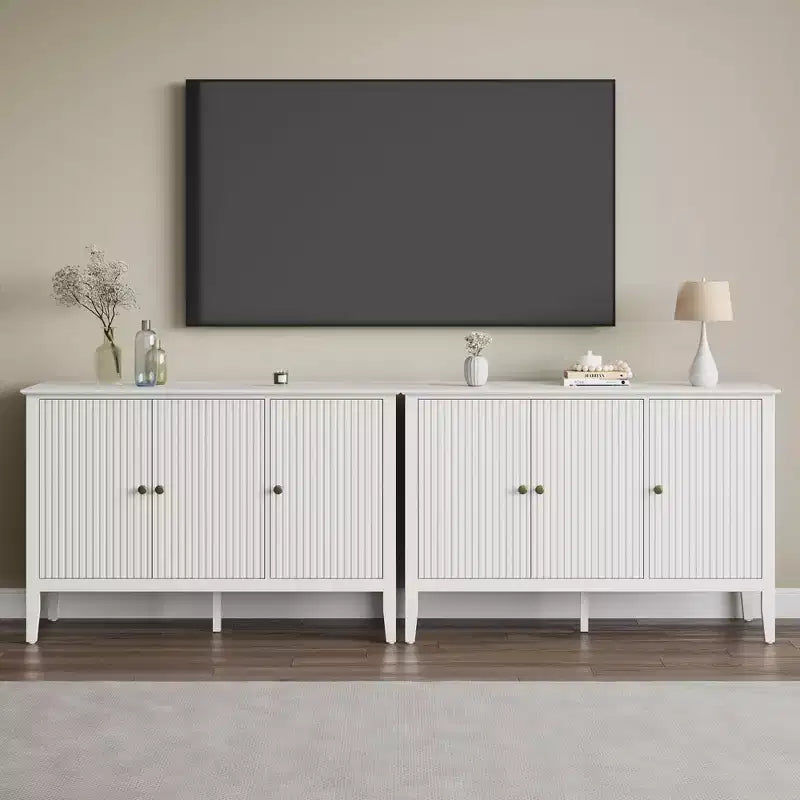 White three-door sideboard