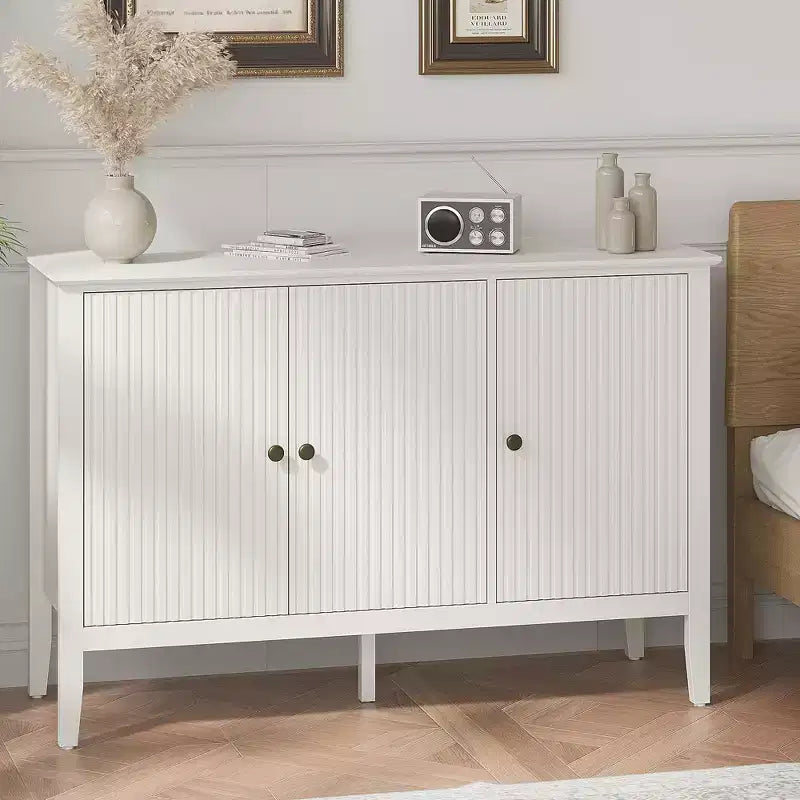 White three-door sideboard