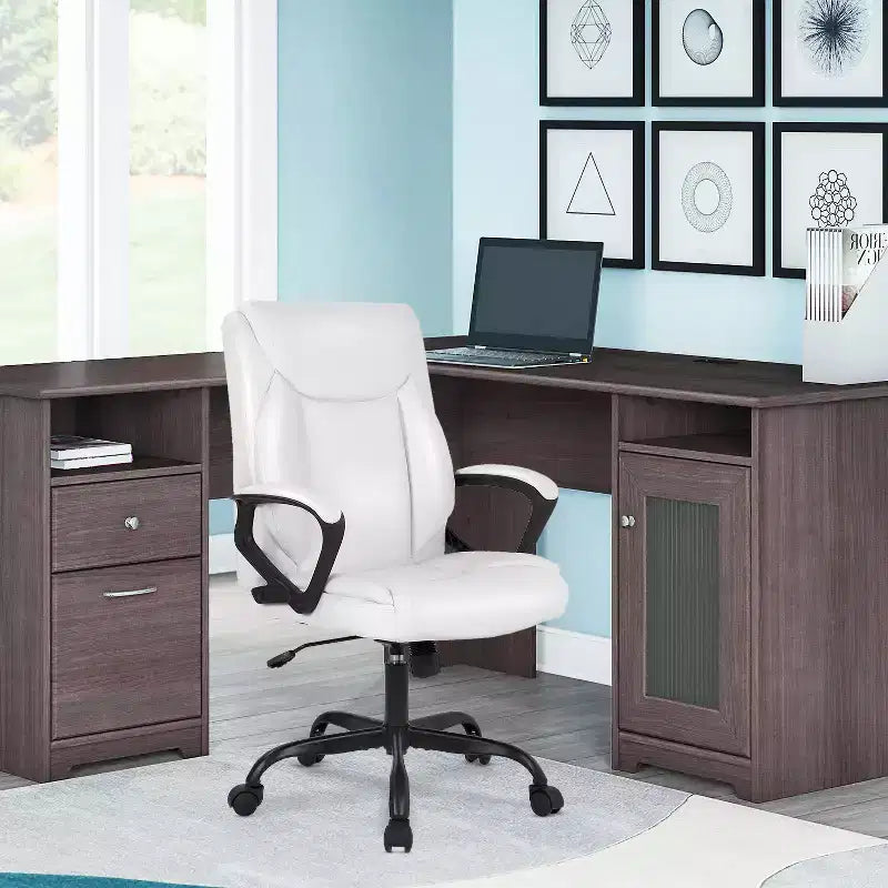 Office Chair Computer Chair with Breathable PU Leather