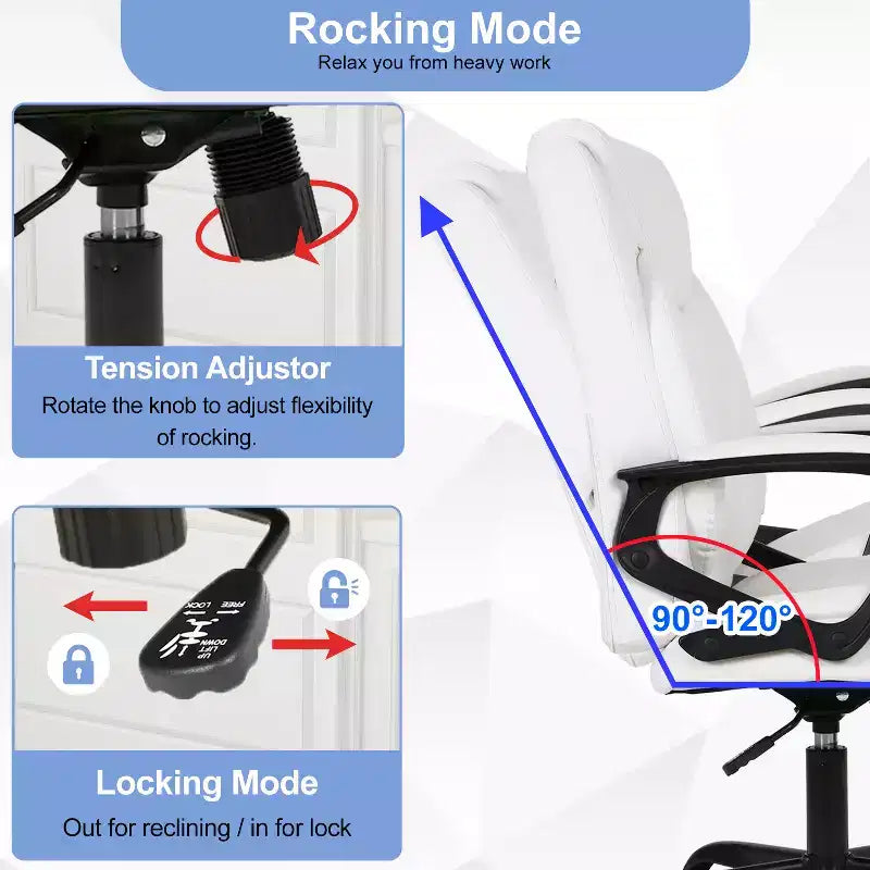 Office Chair Computer Chair with Breathable PU Leather