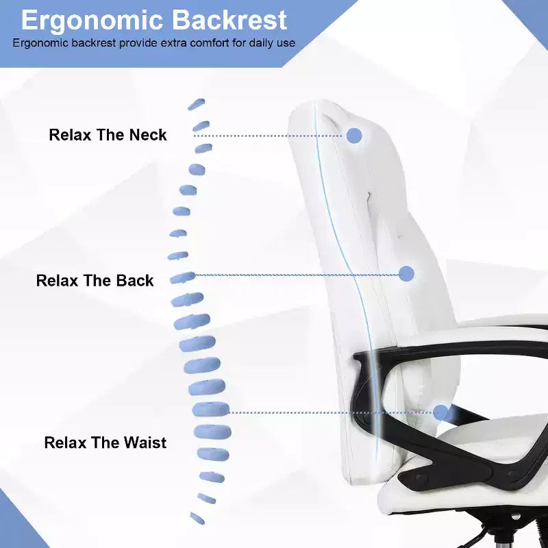 Office Chair Computer Chair with Breathable PU Leather
