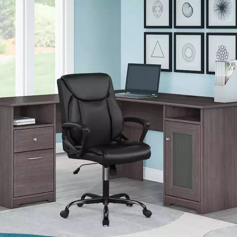 Office Chair Computer Chair with Breathable PU Leather