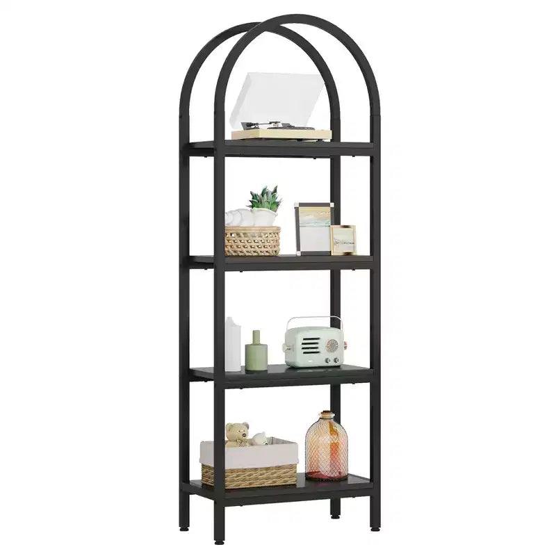 Lantine 70.8 4-Tier Open Arched Bookshelf