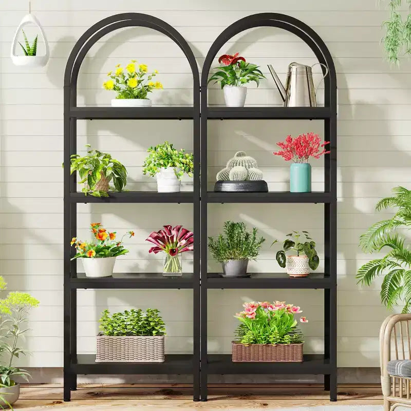 4-Tier Open Arched Bookshelf