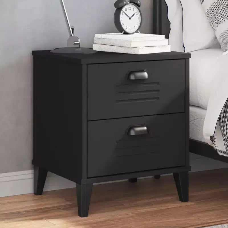 Bedside Cabinet Accent End Table Bedroom Furniture Engineered Wood