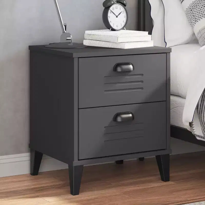 Bedside Cabinet Accent End Table Bedroom Furniture Engineered Wood