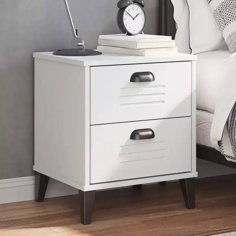 Bedside Cabinet Accent End Table Bedroom Furniture Engineered Wood