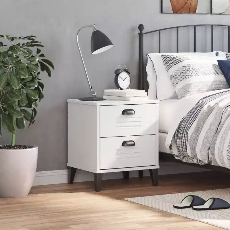 Bedside Cabinet Accent End Table Bedroom Furniture Engineered Wood