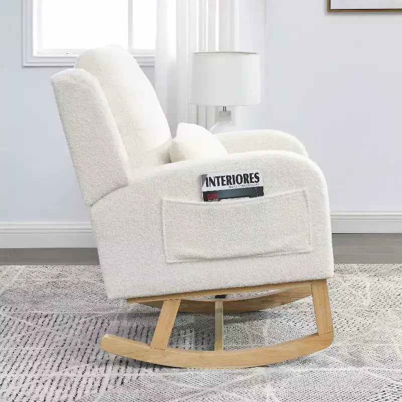 Modern Accent Chair High Backrest Lounge Chair Armchairs Rocking Chair