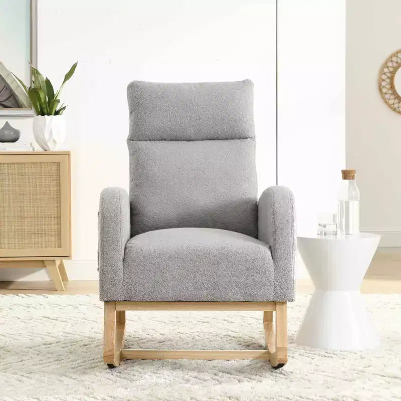 Modern Accent Chair High Backrest Lounge Chair Armchairs Rocking Chair