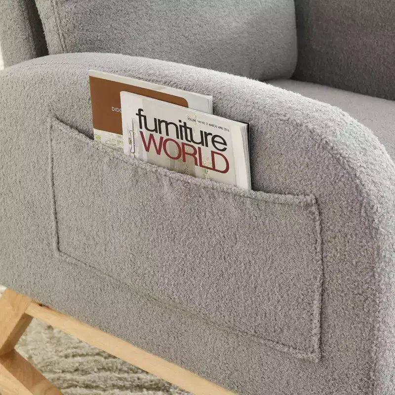 Modern Accent Chair High Backrest Lounge Chair Armchairs Rocking Chair