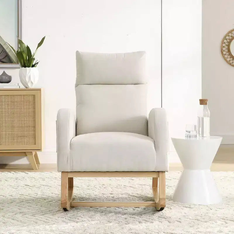 Modern Accent Chair High Backrest Lounge Chair Armchairs Rocking Chair
