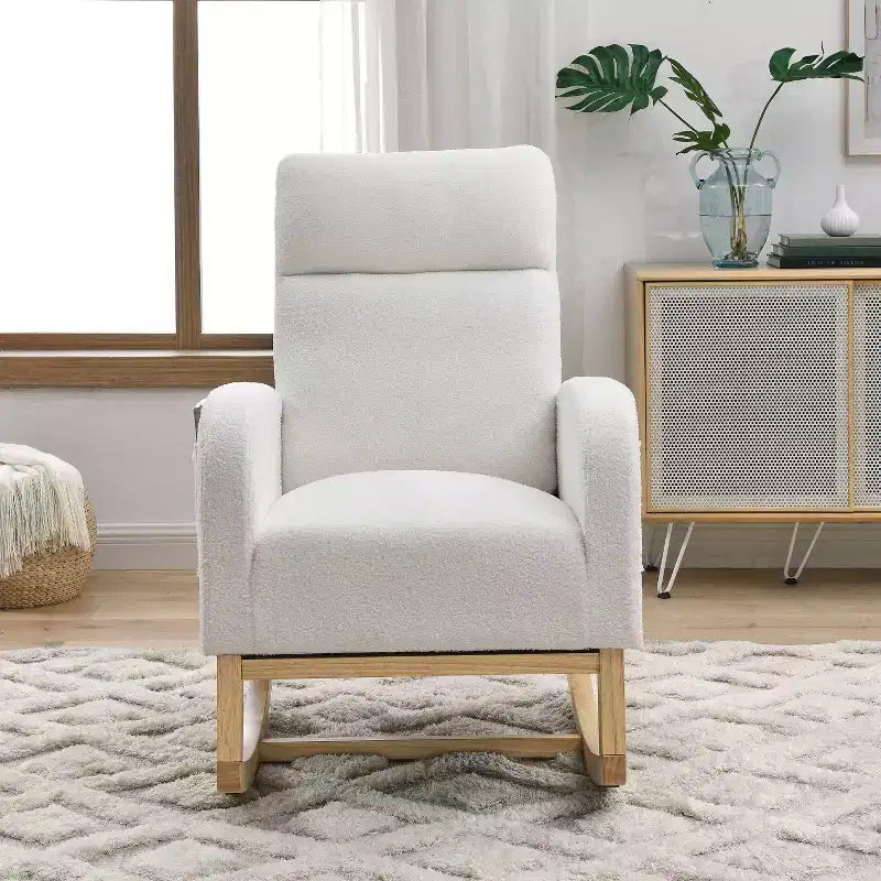 Modern Accent Chair High Backrest Lounge Chair Armchairs Rocking Chair
