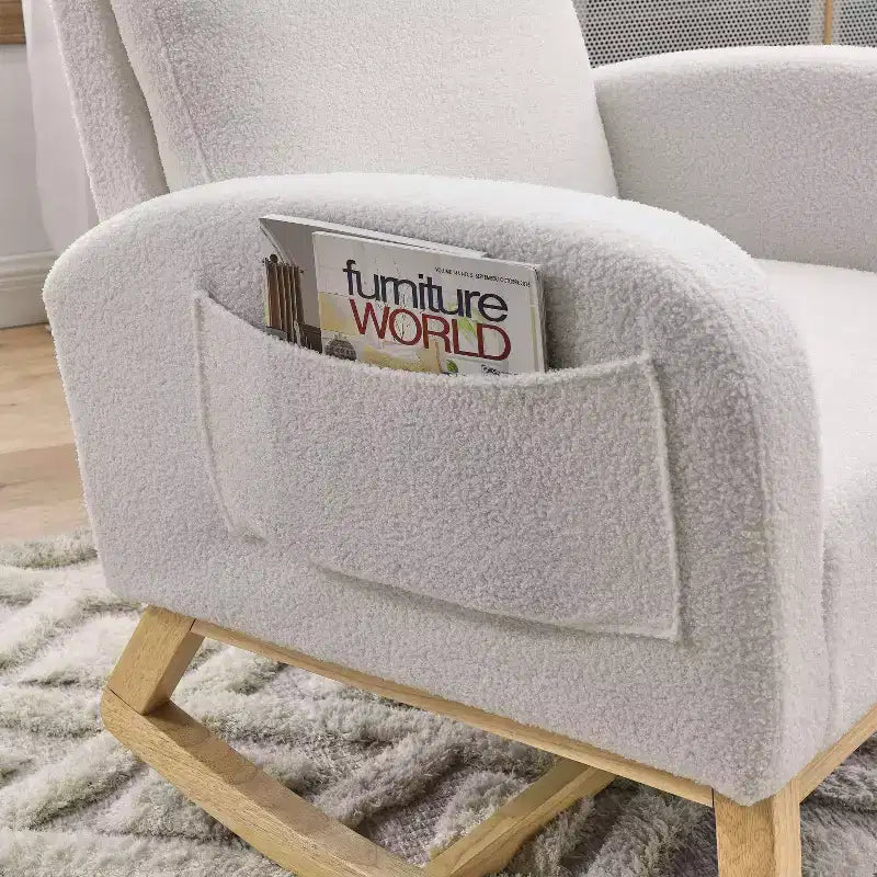 Modern Accent Chair High Backrest Lounge Chair Armchairs Rocking Chair