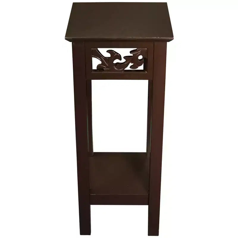 Table d'appoint avec étagère de rangement pour plantes, 30 x 30 x 75 cm