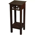 eHemco Plant Decorating Stand End Table Side Table with Storage Shelf, 11.8 by 11.8 by 29.5 Inches