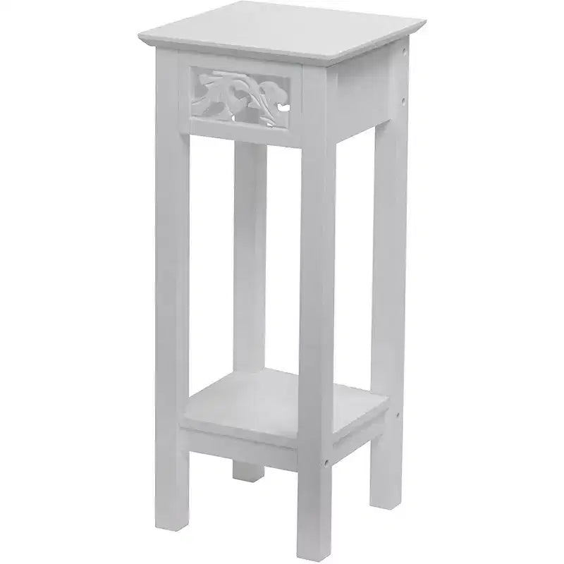 Table d'appoint avec étagère de rangement pour plantes, 30 x 30 x 75 cm