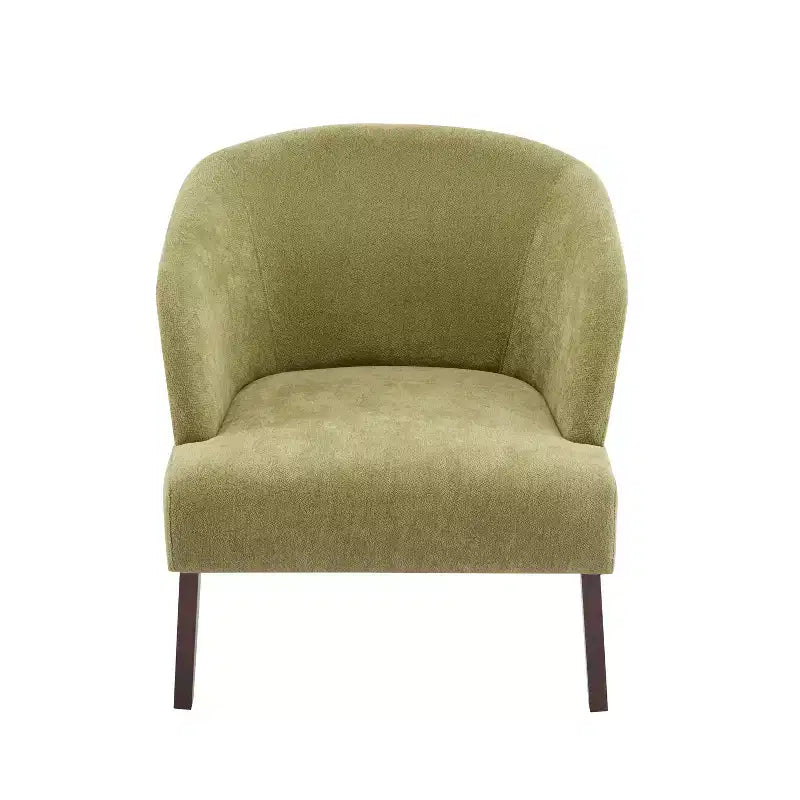 Mid-Century Modern Upholstered Accent Chair with Curved Back