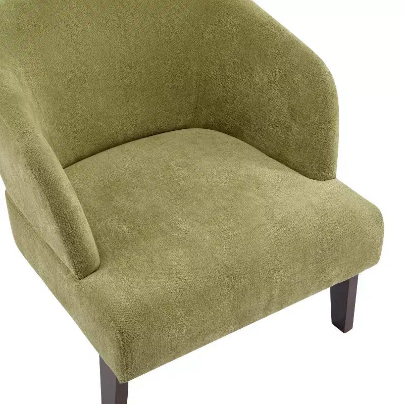 Mid-Century Modern Upholstered Accent Chair with Curved Back