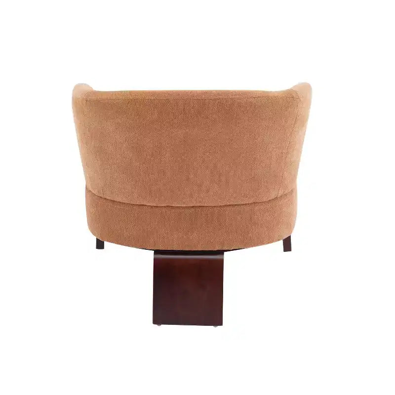 Mid-Century Modern Upholstered Accent Chair with Curved Back