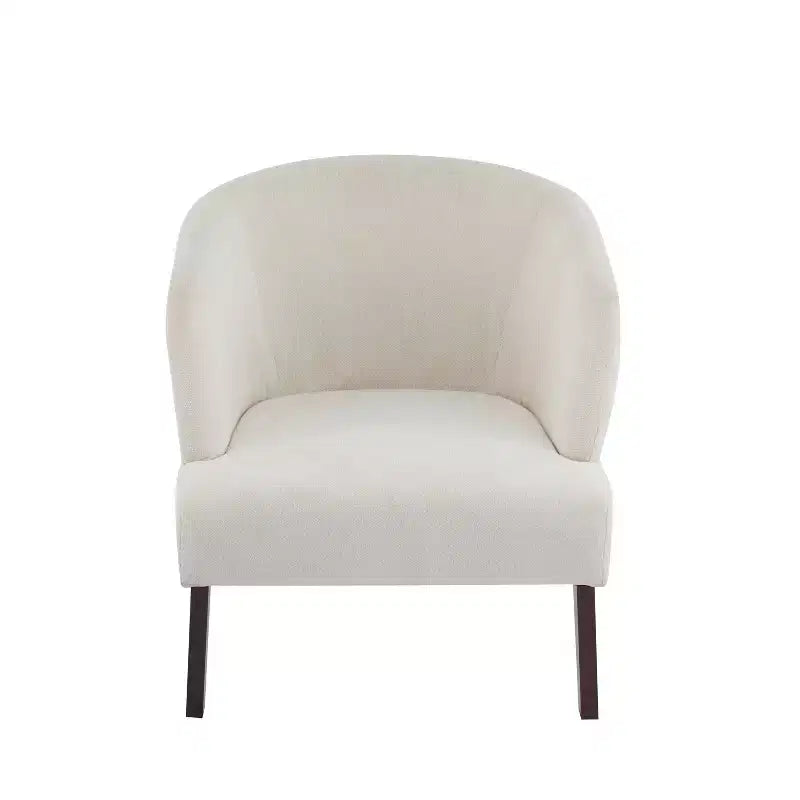 Mid-Century Modern Upholstered Accent Chair with Curved Back
