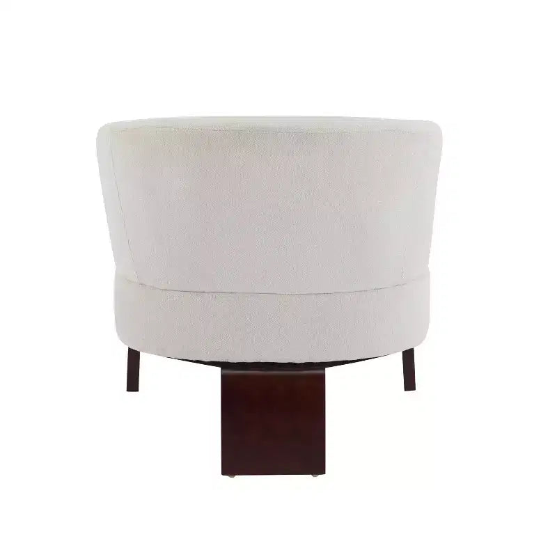 Mid-Century Modern Upholstered Accent Chair with Curved Back