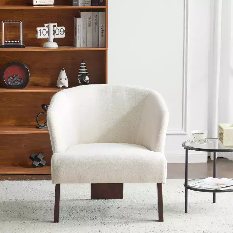 Christopher Knight Home Carla Mid-Century Modern Upholstered Accent Chair with Curved Back