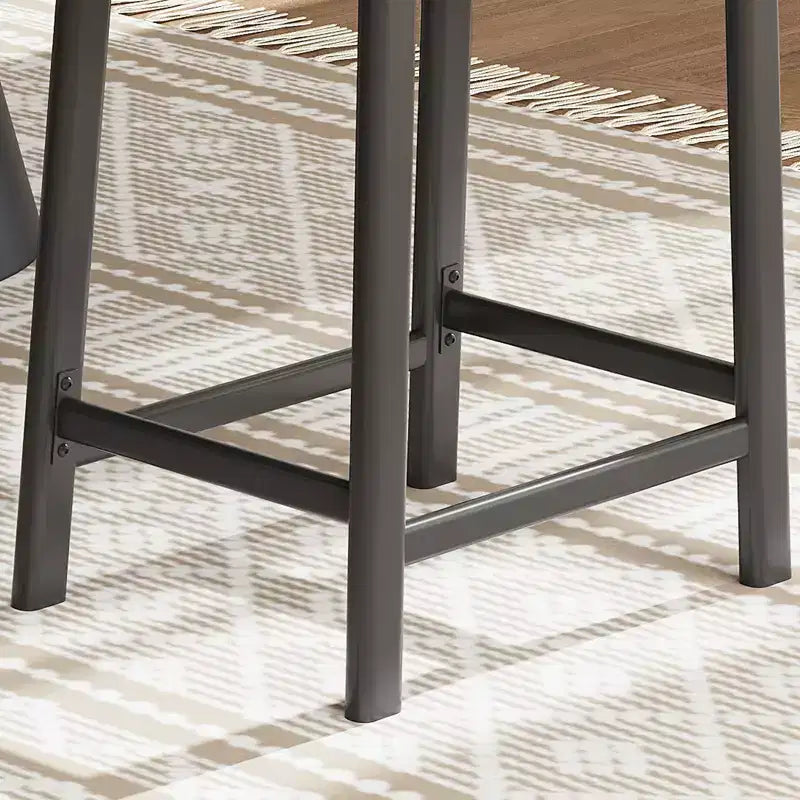 Bar Stools, Saddle Barstools with Curved Surface, 3.2 Thick Upholstery, for Kitchen, Dining Room, Cafe