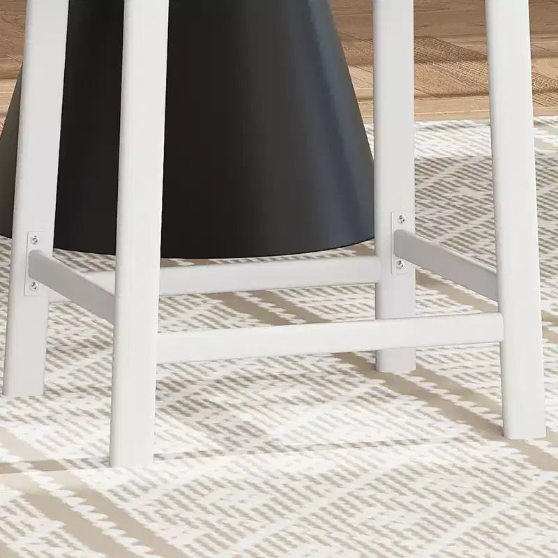 Bar Stools, Saddle Barstools with Curved Surface, 3.2 Thick Upholstery, for Kitchen, Dining Room, Cafe