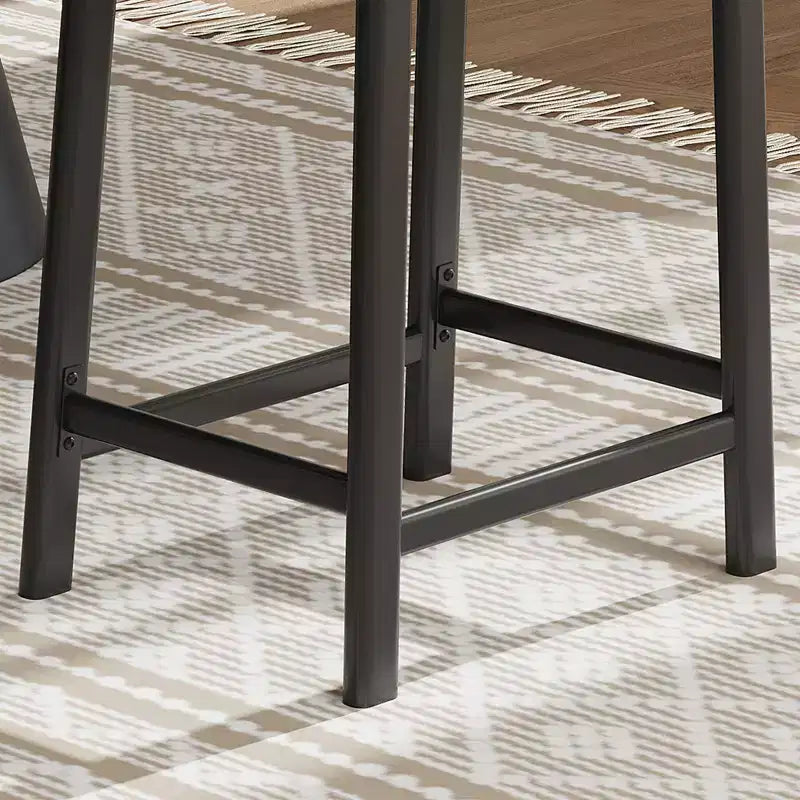 Bar Stools, Saddle Barstools with Curved Surface, 3.2 Thick Upholstery, for Kitchen, Dining Room, Cafe