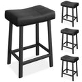 Bar Stools, Set of 2 or 4 Bar Chairs, Saddle Barstools with Curved Surface, 3.2 Thick Upholstery, for Kitchen, Dining Room, Cafe