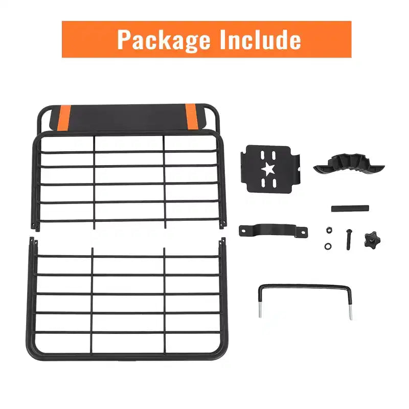 Galerie de toit, Panier de toit en acier pour le transport de marchandises, Support de bagages pour SUV et pick-up, Capacité de 90 kg