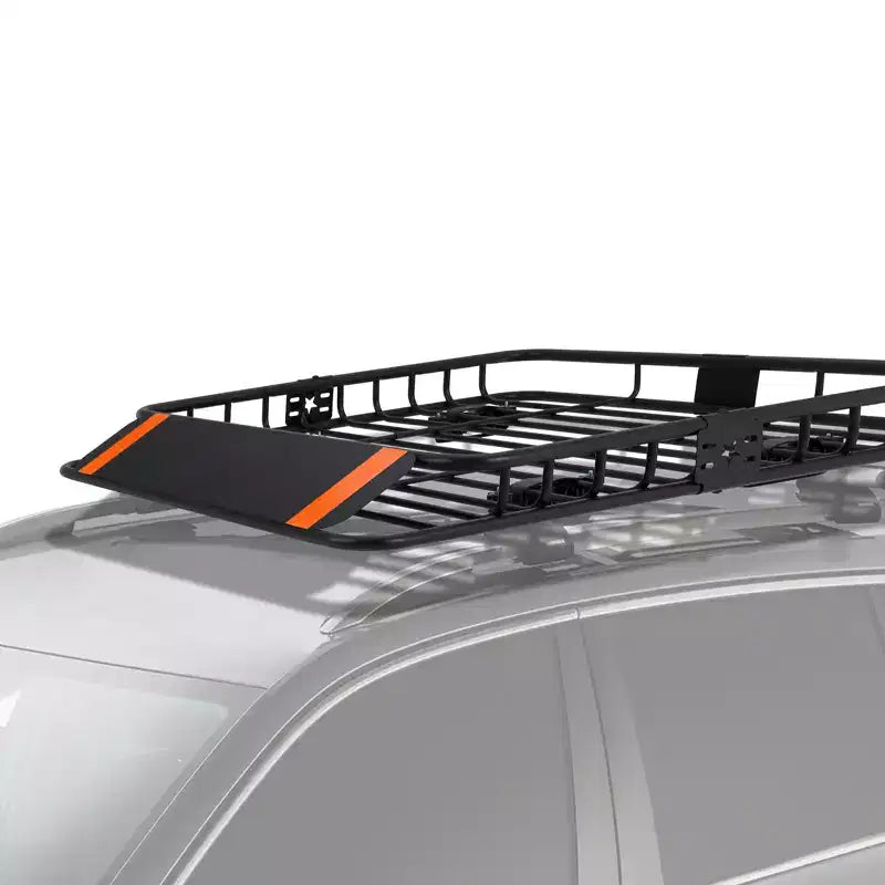 Galerie de toit, Panier de toit en acier pour le transport de marchandises, Support de bagages pour SUV et pick-up, Capacité de 90 kg