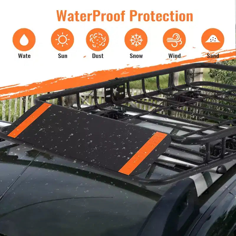 Galerie de toit, Panier de toit en acier pour le transport de marchandises, Support de bagages pour SUV et pick-up, Capacité de 90 kg