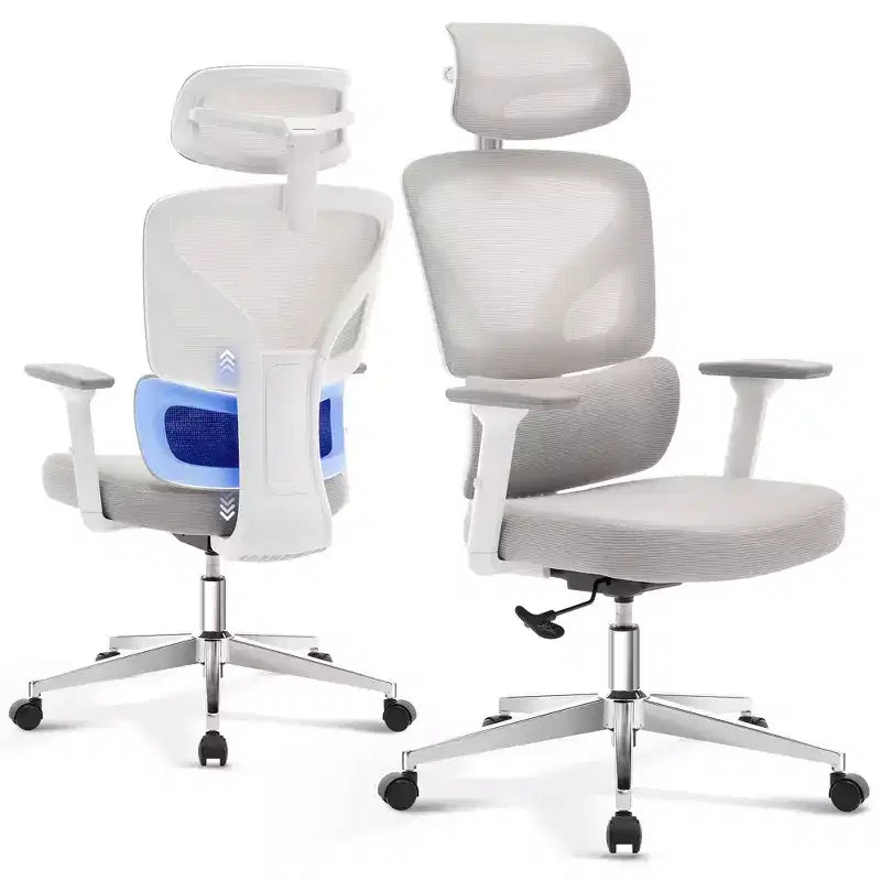 Ergonomic Desk Chair - Home Mesh Office Desk Chair with Lumbar Support, High-Back Computer Gaming Chair with Headrest, Rolling Swivel Task Chairs