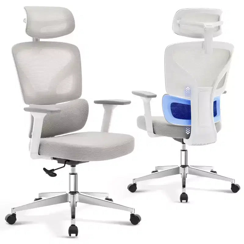 Ergonomic Desk Chair - Home Mesh Office Desk Chair with Lumbar Support, High-Back Computer Gaming Chair with Headrest, Rolling Swivel Task Chairs