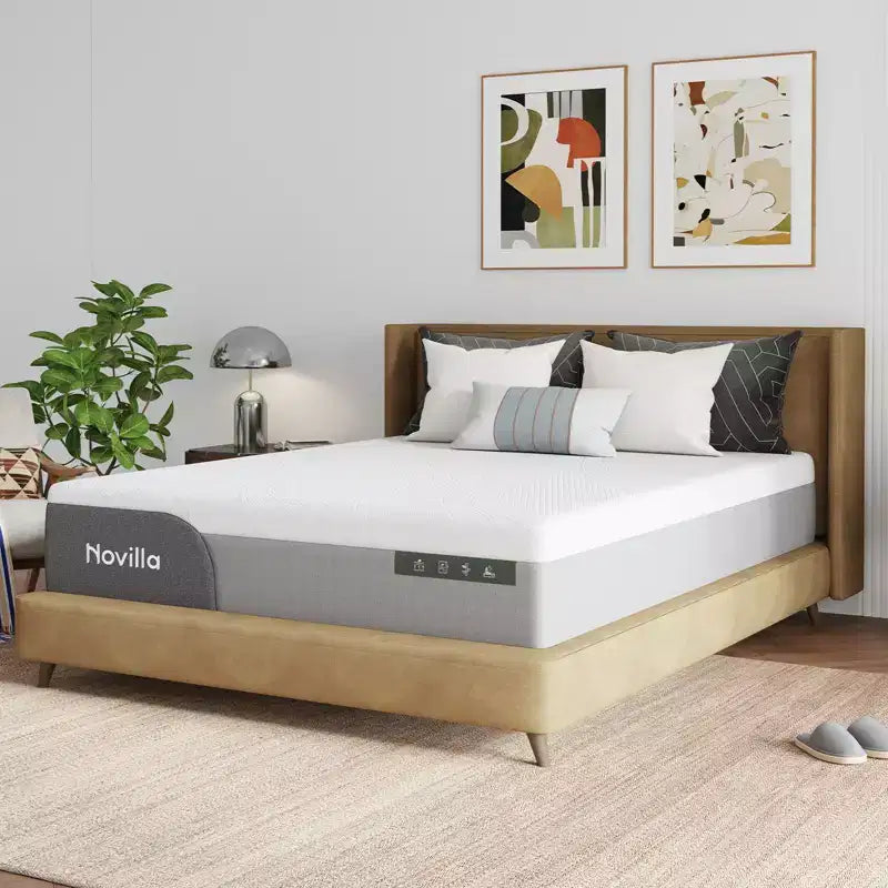 10/12/14 inch Medium Cooling Gel Memory Foam Bed-in-a-Box Mattress for Pressure Relief