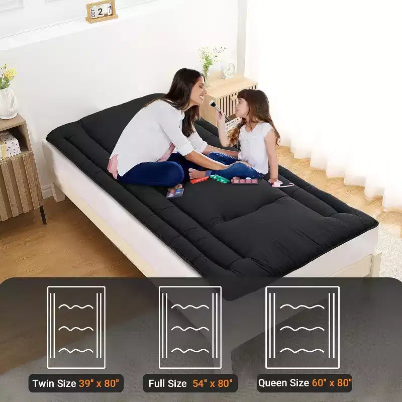 Futon Mattress, Floor Mattress Foldable Tatami Mat, Roll Up Floor Bed Mattress Kids Floor Play Mat, Floor Bed for Dorm House Guest