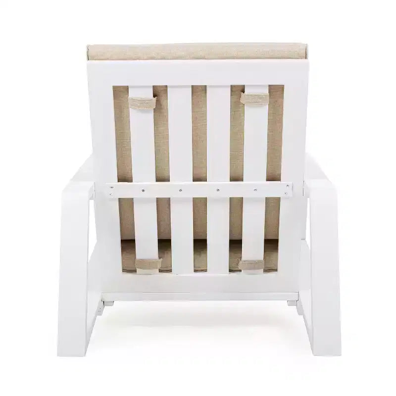 Outdoor Patio Lounge Chair with Cushion, Modern Garden Armchair with Solid Frame, Comfortable Deck Accent Chair for Patio Backyard Balcony
