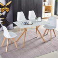 Modern Computer Desk with MDF Top and Metal Legs, Writing Study Table for Home Office, Contemporary Work Desk for Bedroom Study Room