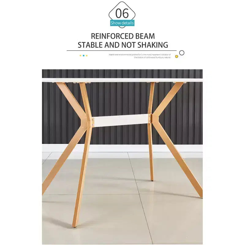 Modern Computer Desk with MDF Top and Metal Legs, Writing Study Table for Home Office, Contemporary Work Desk for Bedroom Study Room