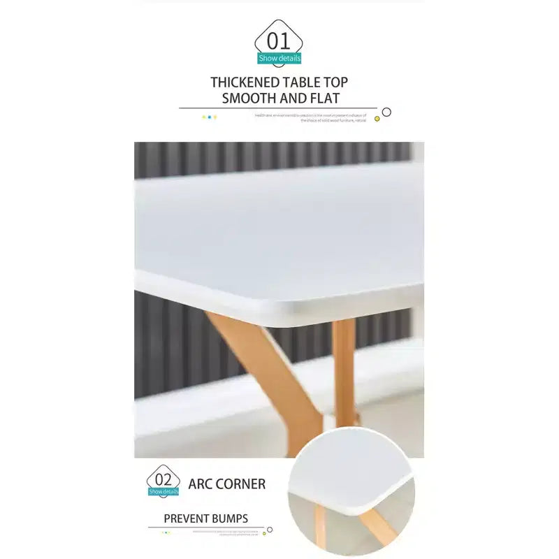 Modern Computer Desk with MDF Top and Metal Legs, Writing Study Table for Home Office, Contemporary Work Desk for Bedroom Study Room