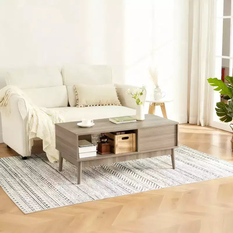 Farmhouse-style coffee table with storage function